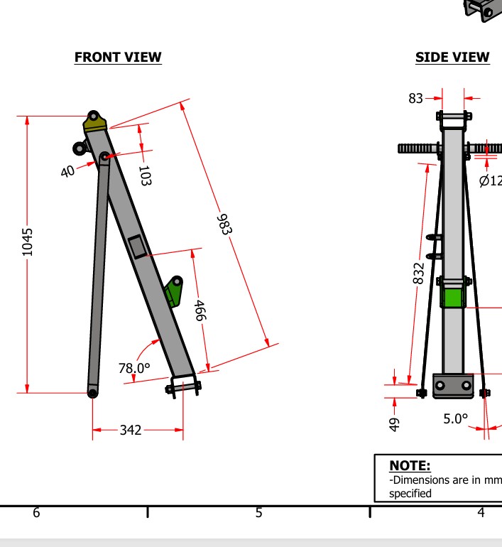 Crane fabrication drawings